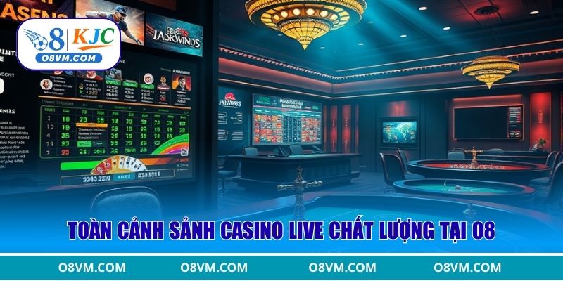 Toàn cảnh sảnh casino uy tín chất lượng tại O8